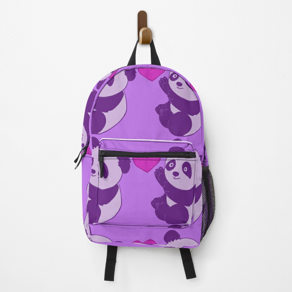 I ❤️ Purple Panda Backpack for Sale by SheliBeli77