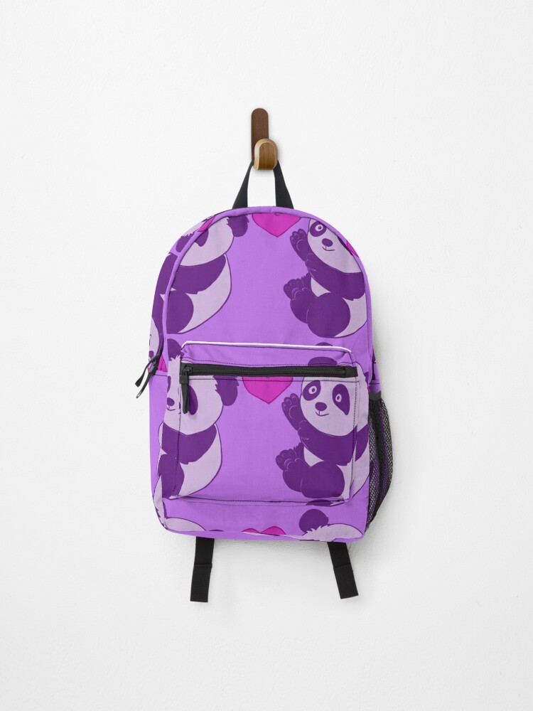 I ❤️ Purple Panda Backpack for Sale by SheliBeli77