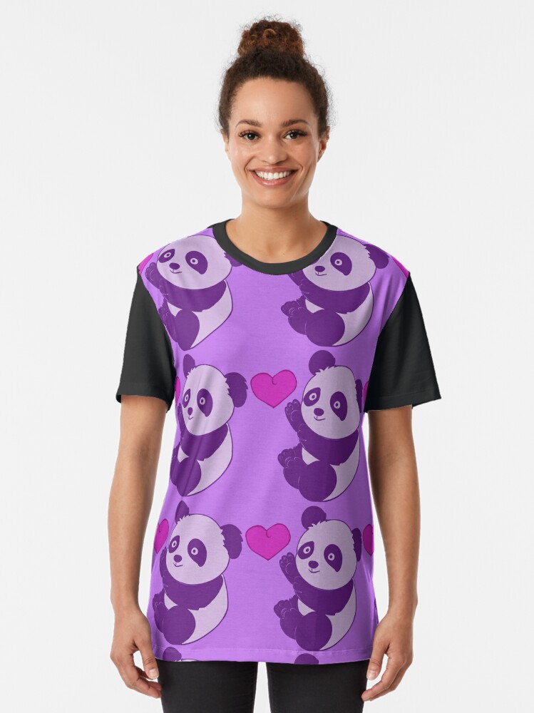 purple panda t shirt