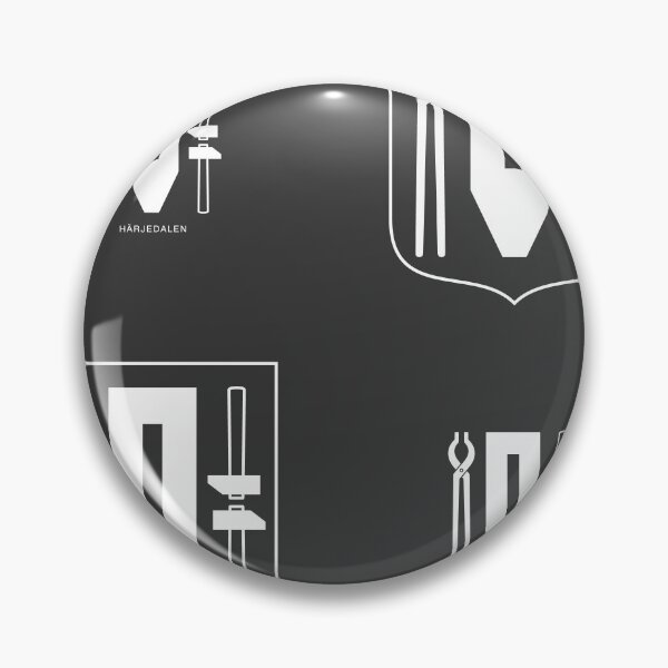 Item preview, Härjedalen Tools, Black and White Pattern (Sweden/ Svenska landskap) designed and sold by Landskapsbutiken .com.