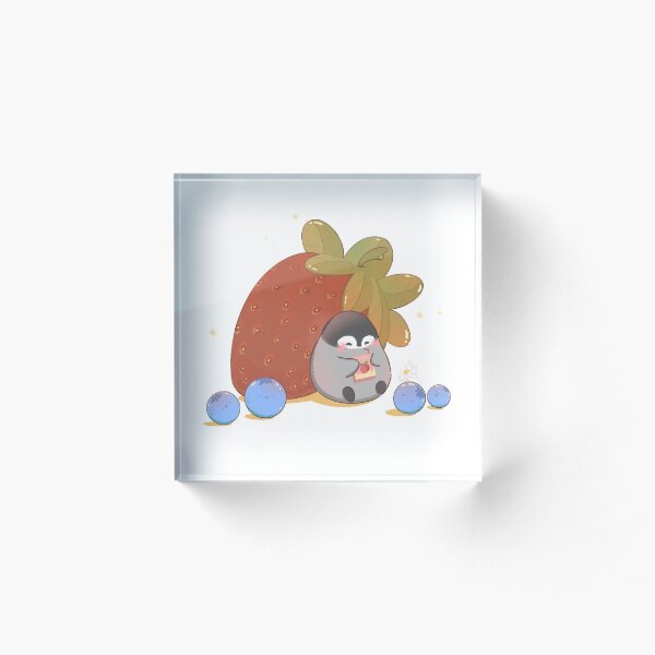 Item preview, Penguin sitting next to Fruit designed and sold by KairukuArt.