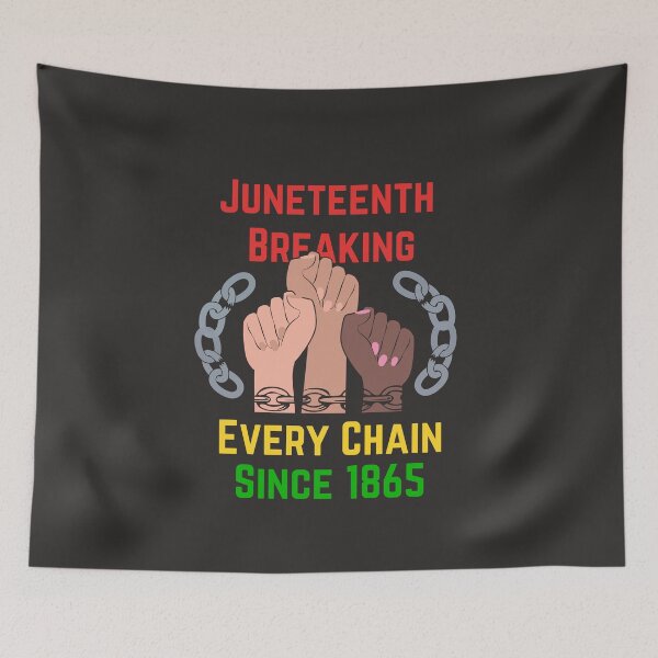 Item preview, Juneteenth Breaking Every Chain Since 1865 designed and sold by RedFlowerful.