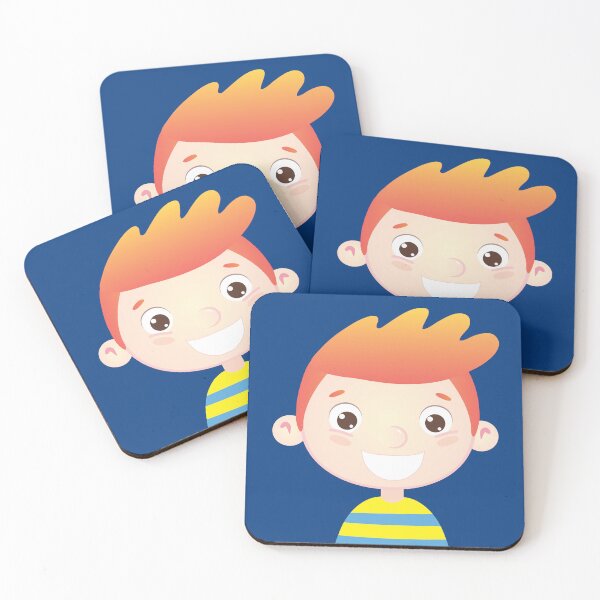 Item preview, orange boy with a smile on his face looks at us designed and sold by duxpavlic.
