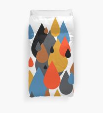 Mid Century Modern Rain Drops on Your Head Duvet Cover