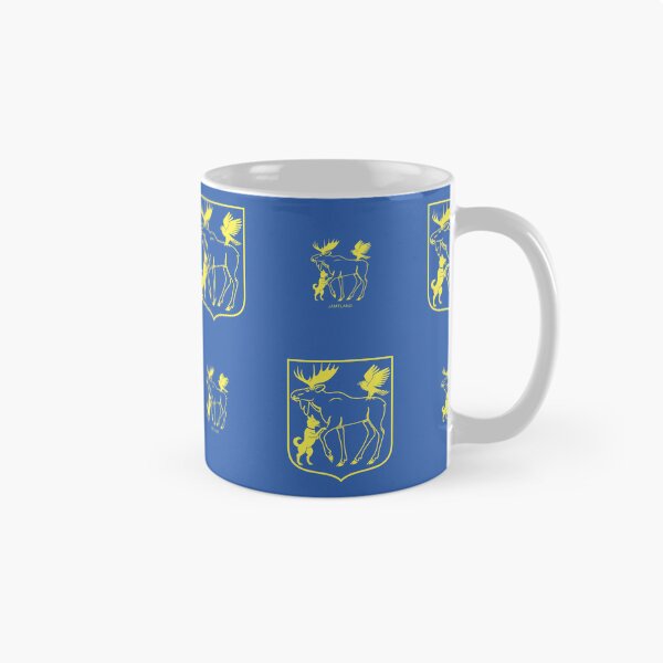 Item preview, Jämtland Moose Falcon Hound, Blue and Yellow Pattern (Sweden/ Svenska landskap) designed and sold by Landskapsbutiken .com.