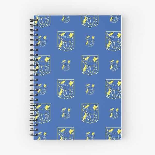 Item preview, Jämtland Moose Falcon Hound, Blue and Yellow Pattern (Sweden/ Svenska landskap) designed and sold by Landskapsbutiken .com.