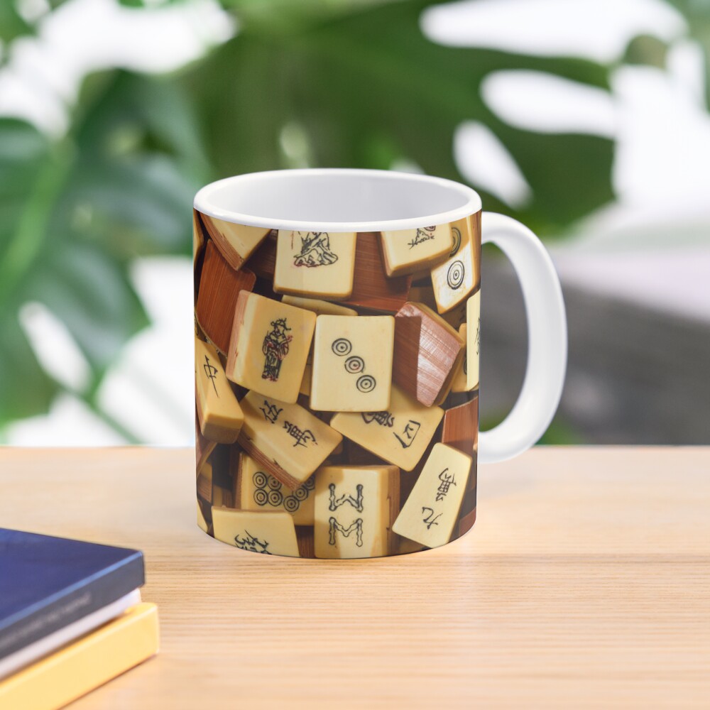 Vintage Bone and Bamboo Mahjong or Mah-jongg Playing Tiles in Box. Stock  Photo - Image of luck, design: 213577554