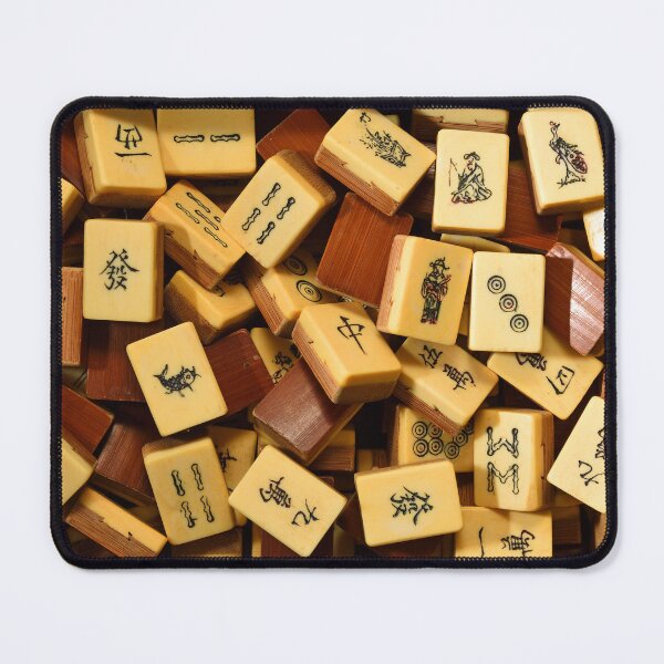Item preview, Vintage Bone and bamboo Mahjong or mah-jongg playing tiles in box. designed and sold by Umdash919.