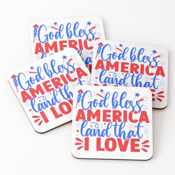 Item preview, God bless America land that I love, 4th of July Independence Day designed and sold by sweary12.