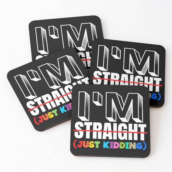 Item preview, I'M STRAIGHT-JUST KIDDING LGBTQ+ FUNNY DESIGN | LGBTQ+ QUOTES | LGBTQ PRIDE | LGBTQ+ FLAG | FUNNY QUOTES  designed and sold by TrendyUniverse.