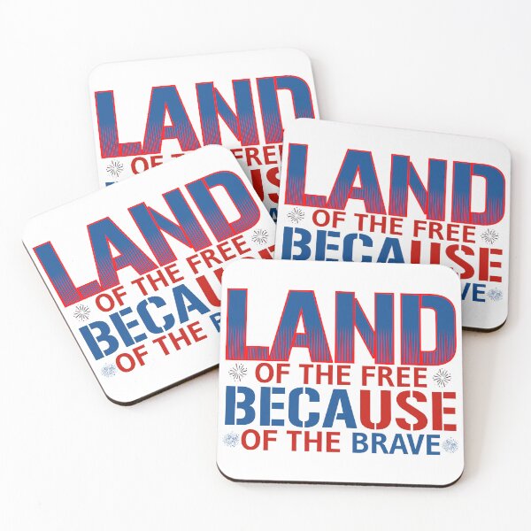 Item preview, Land of the free because of the brave, 4th of July independence day  designed and sold by sweary12.