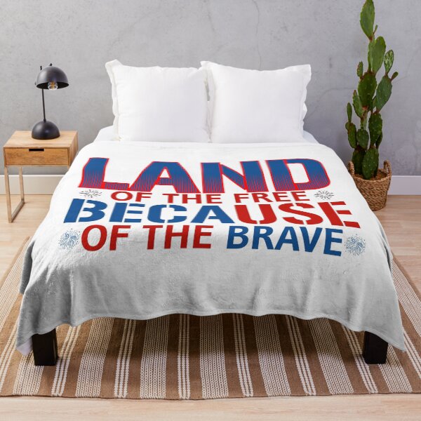 Item preview, Land of the free because of the brave, 4th of July independence day  designed and sold by sweary12.