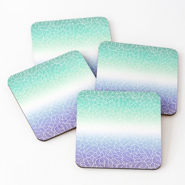 Item preview, Ombré gay man flag and white swirls doodles (7 colors) designed and sold by savousepate.