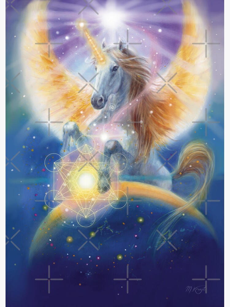 Thumbnail 3 of 3, Sticker, the Magic of Unicorns - New world dawning designed and sold by marjoleinkruijt.