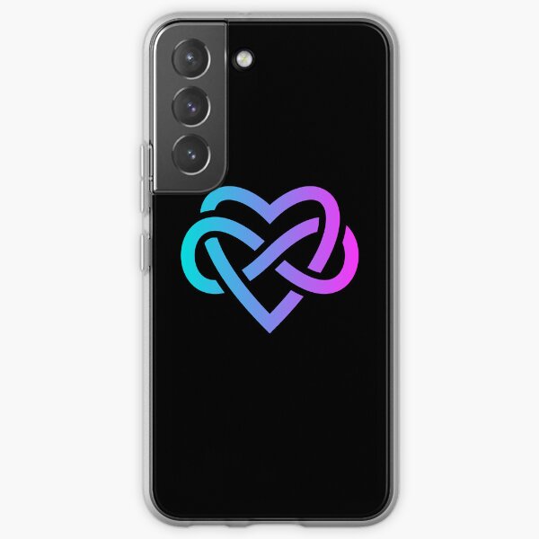 Polyamory Infinity Heart Symbol Trippy Polyamorous Throuple Samsung Galaxy Soft Case