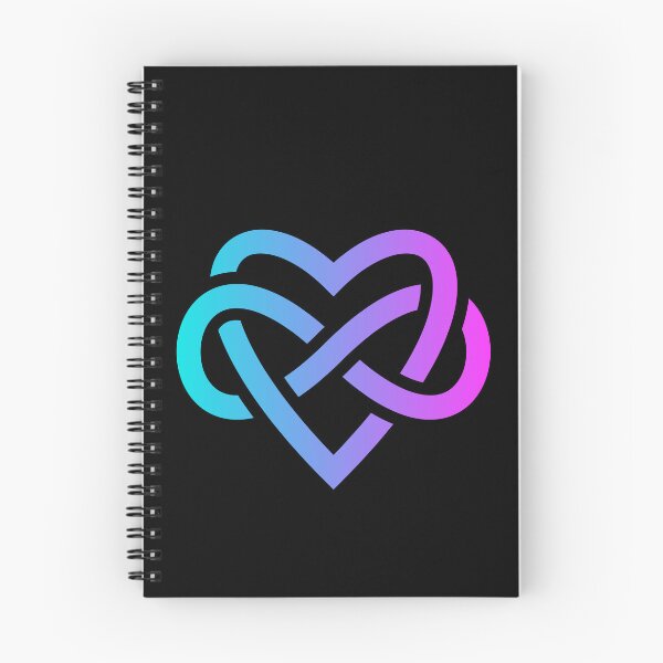 Artikelvorschau, Polyamory Infinity Herzsymbol Trippy Polyamorous Throuple entworfen und verkauft von mBshirts.