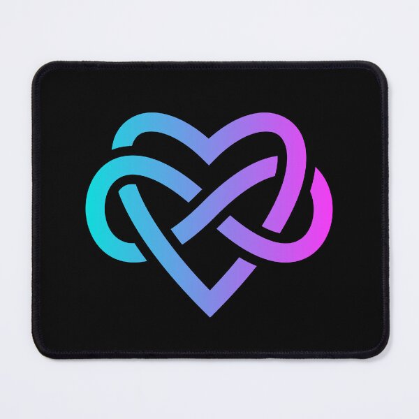 Item preview, Polyamory Infinity Heart Symbol Trippy Polyamorous Throuple designed and sold by mBshirts.