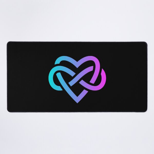 Item preview, Polyamory Infinity Heart Symbol Trippy Polyamorous Throuple designed and sold by mBshirts.