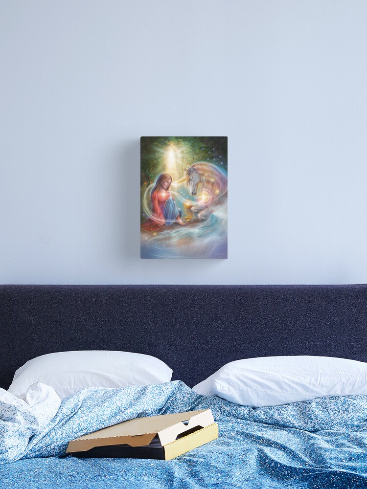 Thumbnail 2 of 3, Canvas Print, Uncord yourself, Unicorn magic designed and sold by marjoleinkruijt.