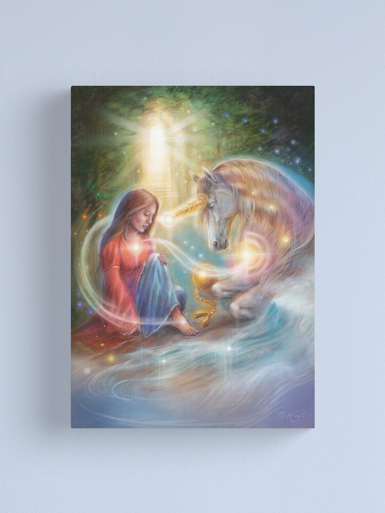 Thumbnail 1 of 3, Canvas Print, Uncord yourself, Unicorn magic designed and sold by marjoleinkruijt.
