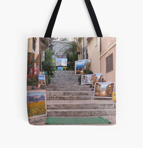 Palermo Italia Boarding Pass Canvas Tote Bag Sicily Italy 