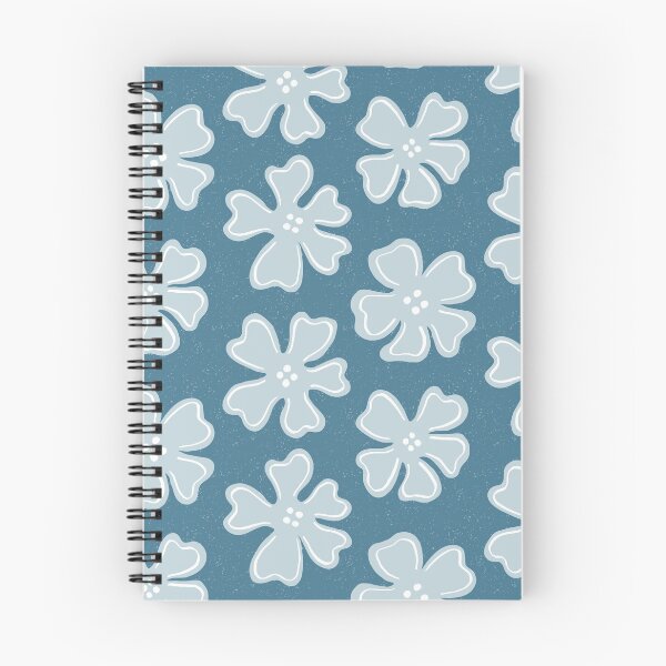 Artikelvorschau, Muster aus hellblauen Knopfblumen auf blau entworfen und verkauft von colorofmagic.