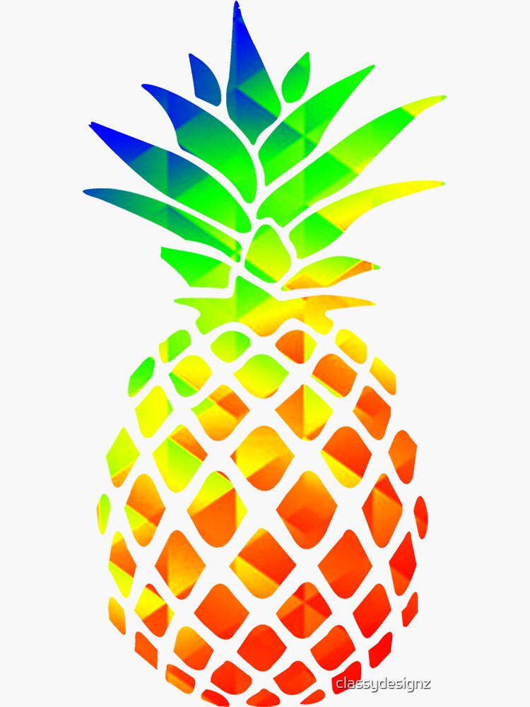 "Pineapple Pride LGBT Pride" Sticker by classydesignz Redbubble