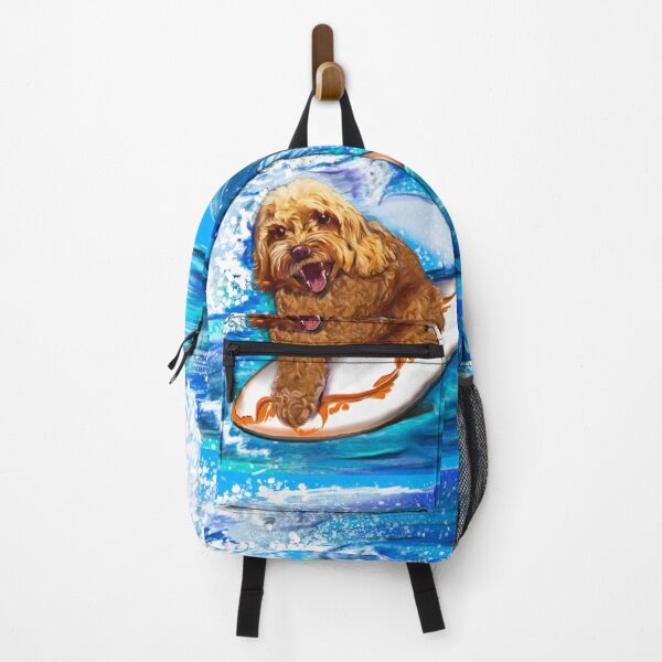 Item preview, Cavapoo surfing puppy dog #002   - cavalier king charles spaniel poodleq, puppy love designed and sold by Artonmytee.