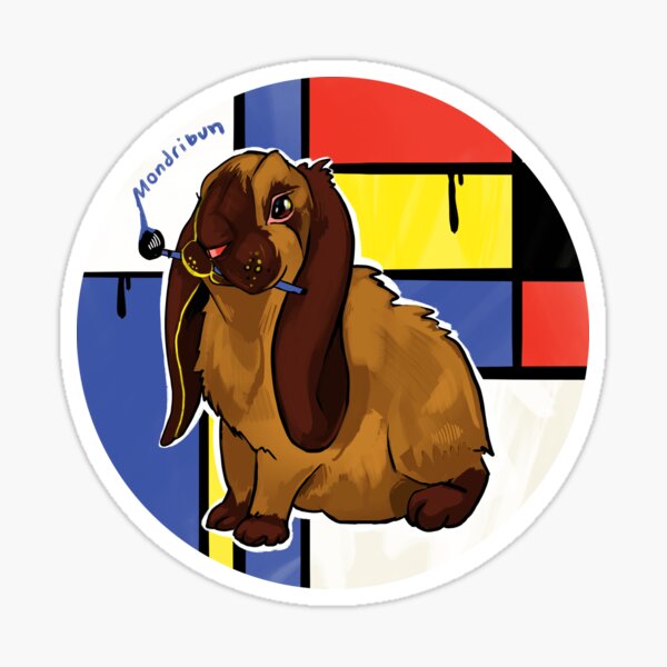 Mondribun The Rabbit Artist Sticker