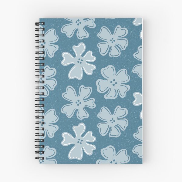 Artikelvorschau, Muster aus hellblauen Knopfblumen mit weiß auf blau entworfen und verkauft von colorofmagic.
