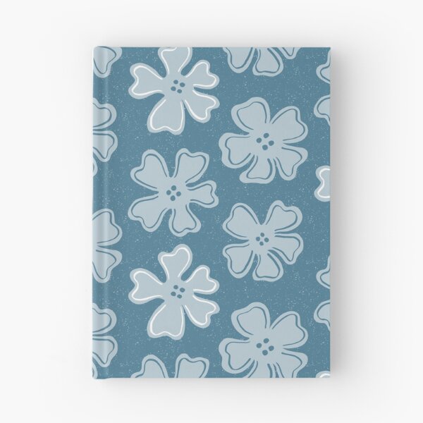 Artikelvorschau, Muster aus hellblauen Knopfblumen mit weiß auf blau entworfen und verkauft von colorofmagic.