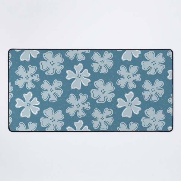 Artikelvorschau, Muster aus hellblauen Knopfblumen mit weiß auf blau entworfen und verkauft von colorofmagic.
