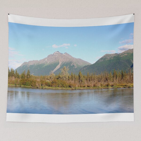Item preview, Alaskan mountains, forest and river, Alaska, USA designed and sold by FranWest.