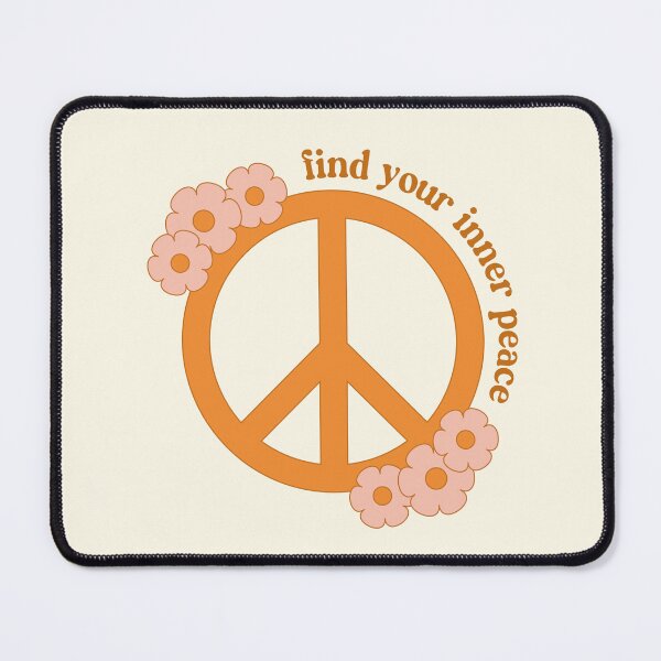 Item preview, Find Your Inner Peace Floral Groovy Boho Peace Sign designed and sold by bykirstco.
