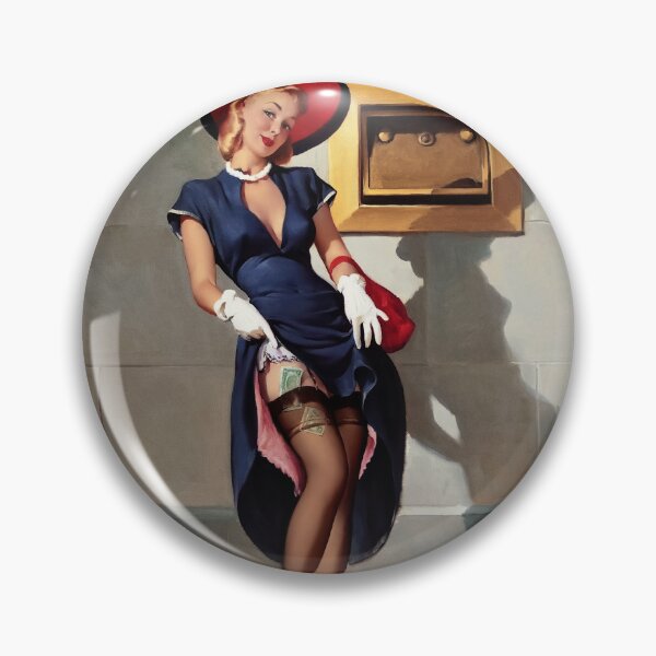 Item preview, The Vault Is Closed by Gil Elvgren Remastered Vintage Art Xzendor7 Reproductions designed and sold by Xzendor7 Digital Art Creations.