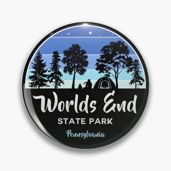 Item preview, Worlds End State Park Black and Blue Silhouette designed and sold by VanyaKar.