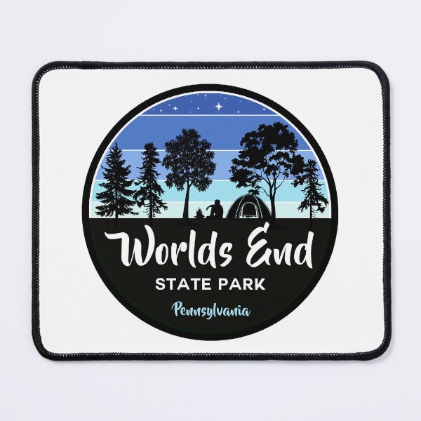 Item preview, Worlds End State Park Black and Blue Silhouette designed and sold by VanyaKar.