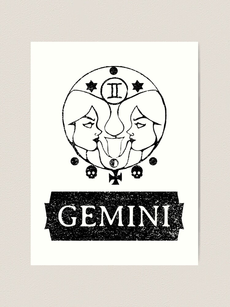 GEMINI VINTAGE ZODIAC SIGN Art Print for Sale by xikxokofficial |  Redbubble