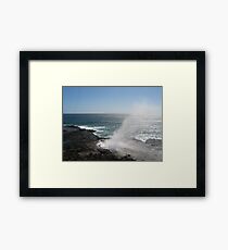 Kauai blowhole Framed Print