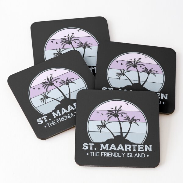 Item preview, St. Maarten blue Gradient Retro  | Sint Maarten | Saint Martin | Vacation, holiday trip, Travel gifts designed and sold by Violet Treasures.
