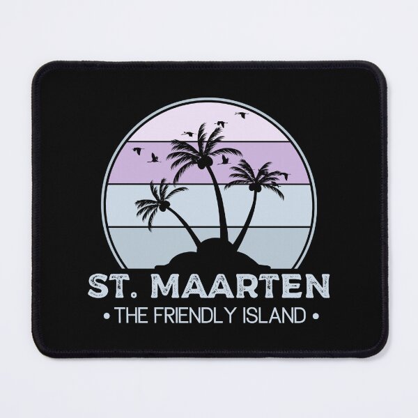 Item preview, St. Maarten blue Gradient Retro | Sint Maarten | Saint Martin | Vacation, holiday trip, Travel gifts designed and sold by Violet Treasures.