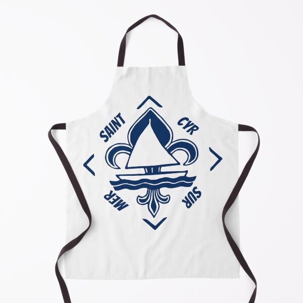 Item preview, Saint Cyr sur Mer in Provence Alpes Cote d'Azur, France, Mediterranean Sea - French Seaside Resort - Navy Blue Vintage Sailor Logo - Sailing Boat with Heraldic Lily designed and sold by Vintage-TM.