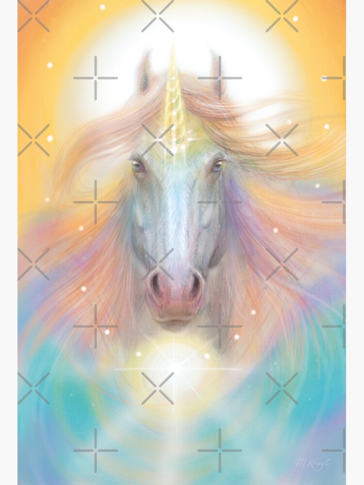 Thumbnail 3 of 3, Sticker, Soul healing - Unicorn designed and sold by marjoleinkruijt.