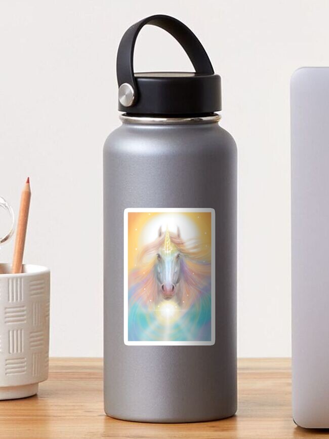Thumbnail 1 of 3, Sticker, Soul healing - Unicorn designed and sold by marjoleinkruijt.