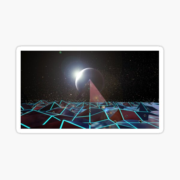 Surreal Space Landscape Scene Sticker