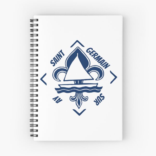 Item preview, Saint Germain sur Ay in Normandia, France, La Manche - French Seaside Resort - Navy Blue Vintage Sailor Logo - Sailing Boat with Heraldic Lily designed and sold by Vintage-TM.