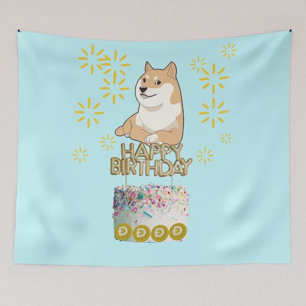 Item preview,  Shiba Inu Dog Happy Birthday! designed and sold by BronikowskiART.