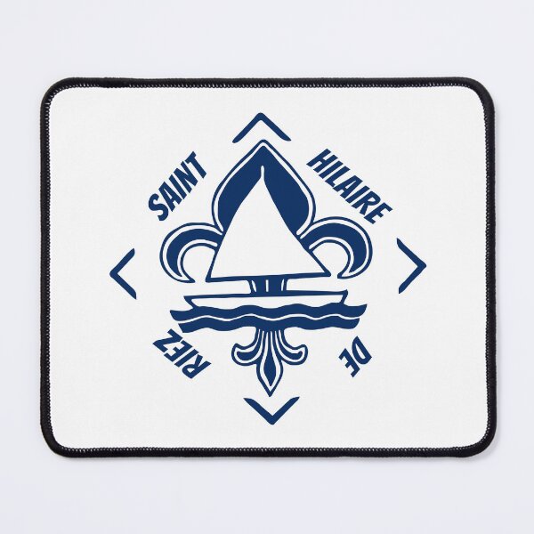 Item preview, Saint Hilaire de Riez in Vendée, Pays de la Loire, France, Atlantic Ocean - French Seaside Resort - Navy Blue Vintage Sailor Logo - Sailing Boat with Heraldic Lily designed and sold by Vintage-TM.
