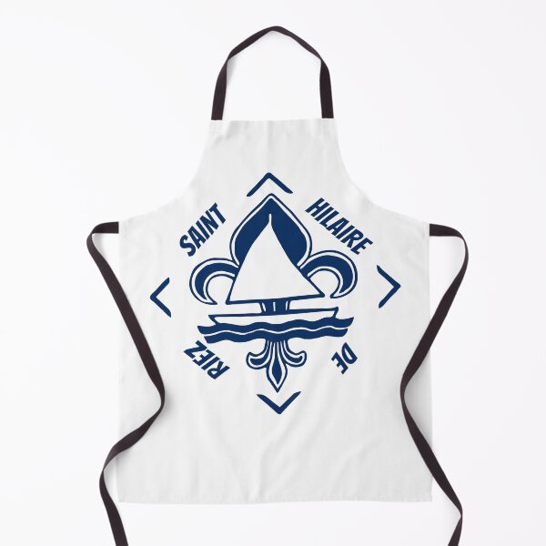 Item preview, Saint Hilaire de Riez in Vendée, Pays de la Loire, France, Atlantic Ocean - French Seaside Resort - Navy Blue Vintage Sailor Logo - Sailing Boat with Heraldic Lily designed and sold by Vintage-TM.
