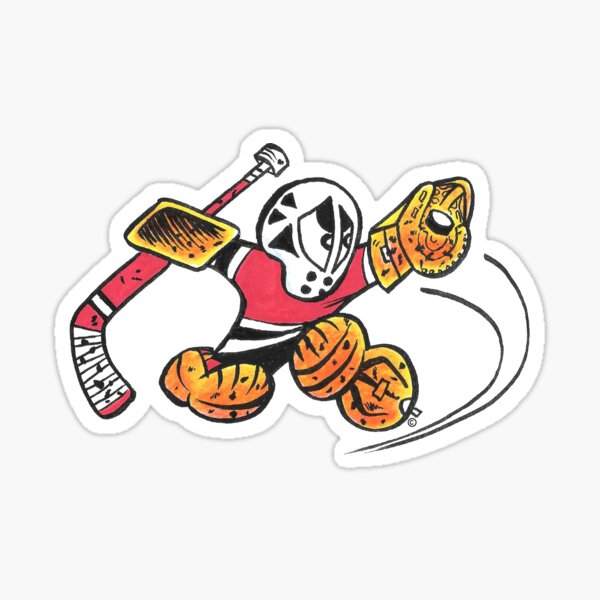 Small Saves the Hockey Goalie Windmill Glove Save Sticker